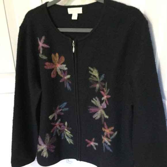 Appleseed's Black Floral Wool Jacket - Picture 9 of 14